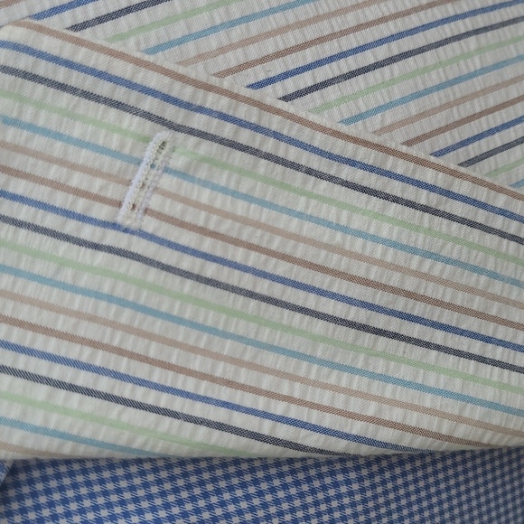 BROOKS BROTHERS White Cream Multicolor Striped Cotton Sz 44 S Mens Sport Coat‎ - Picture 3 of 8